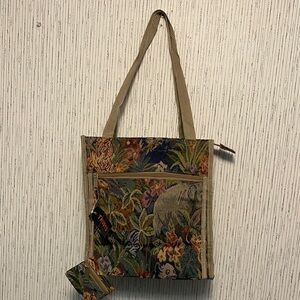 Tapestry Safari Animal Print Tote & Coin Pouch